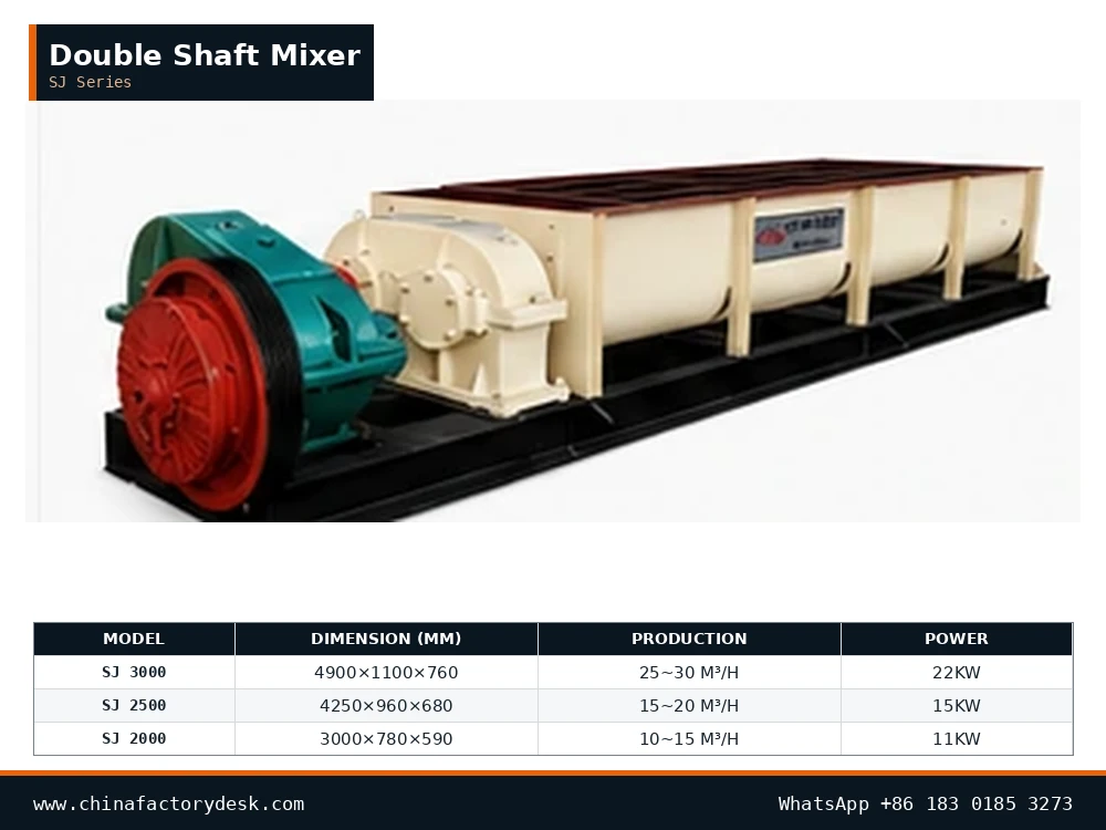 Double shaft mixer